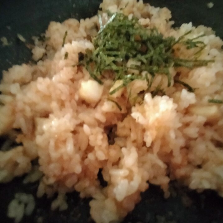 イカと舞茸の明太子ソースご飯 炒め